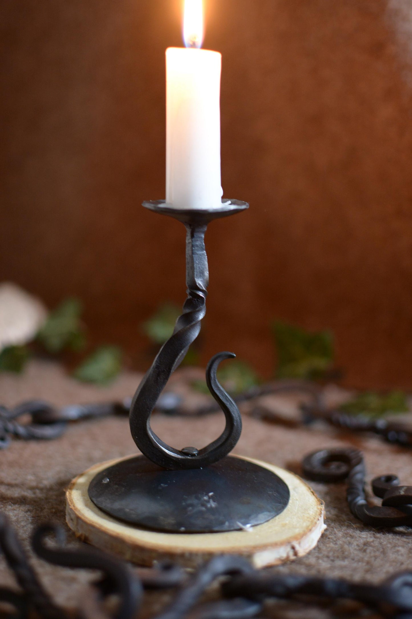 Bougeoir en fer forgé