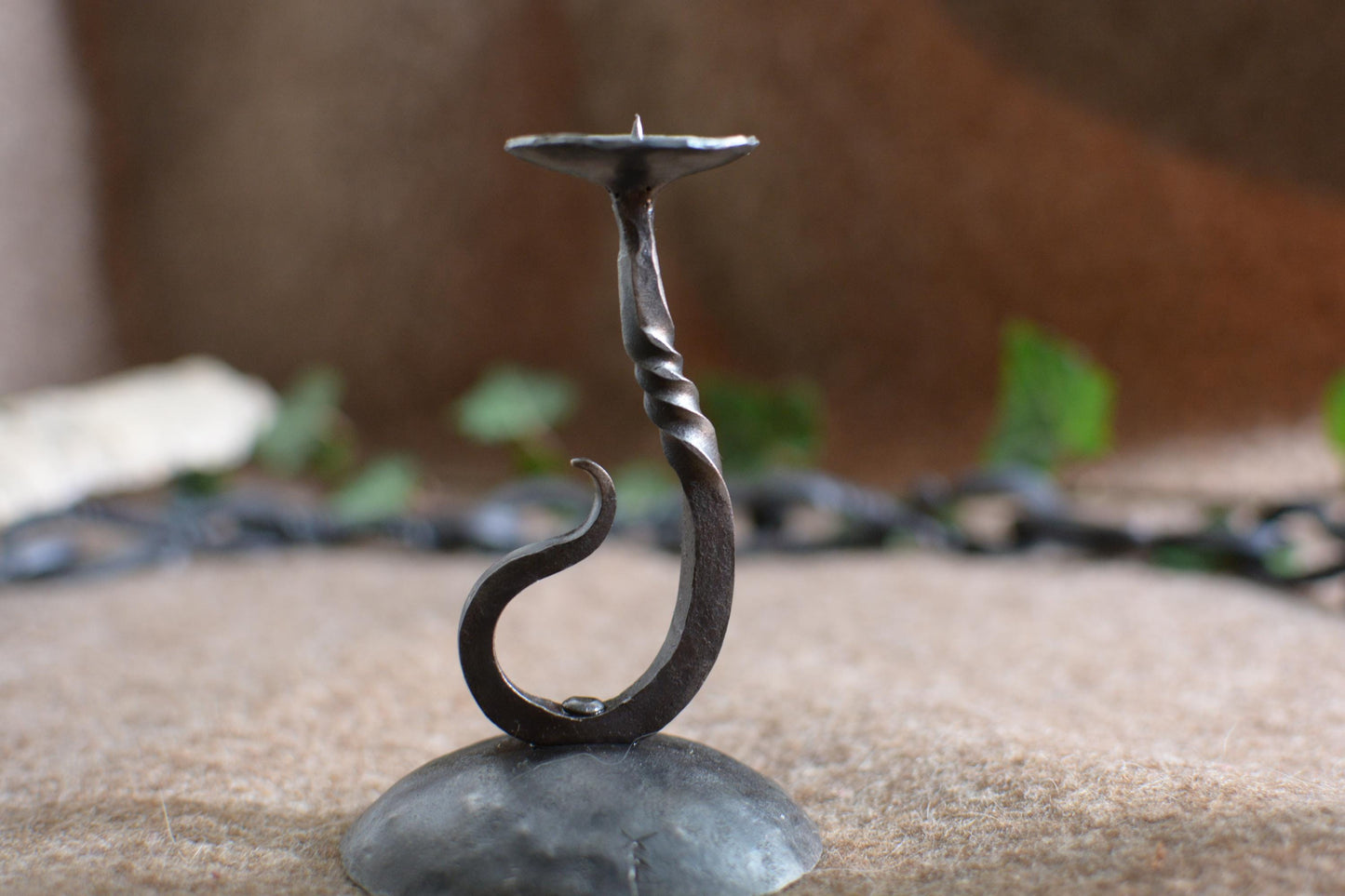 Bougeoir du forgeron en fer forgé