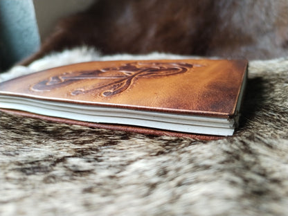 carnet en cuir avec dragon viking 