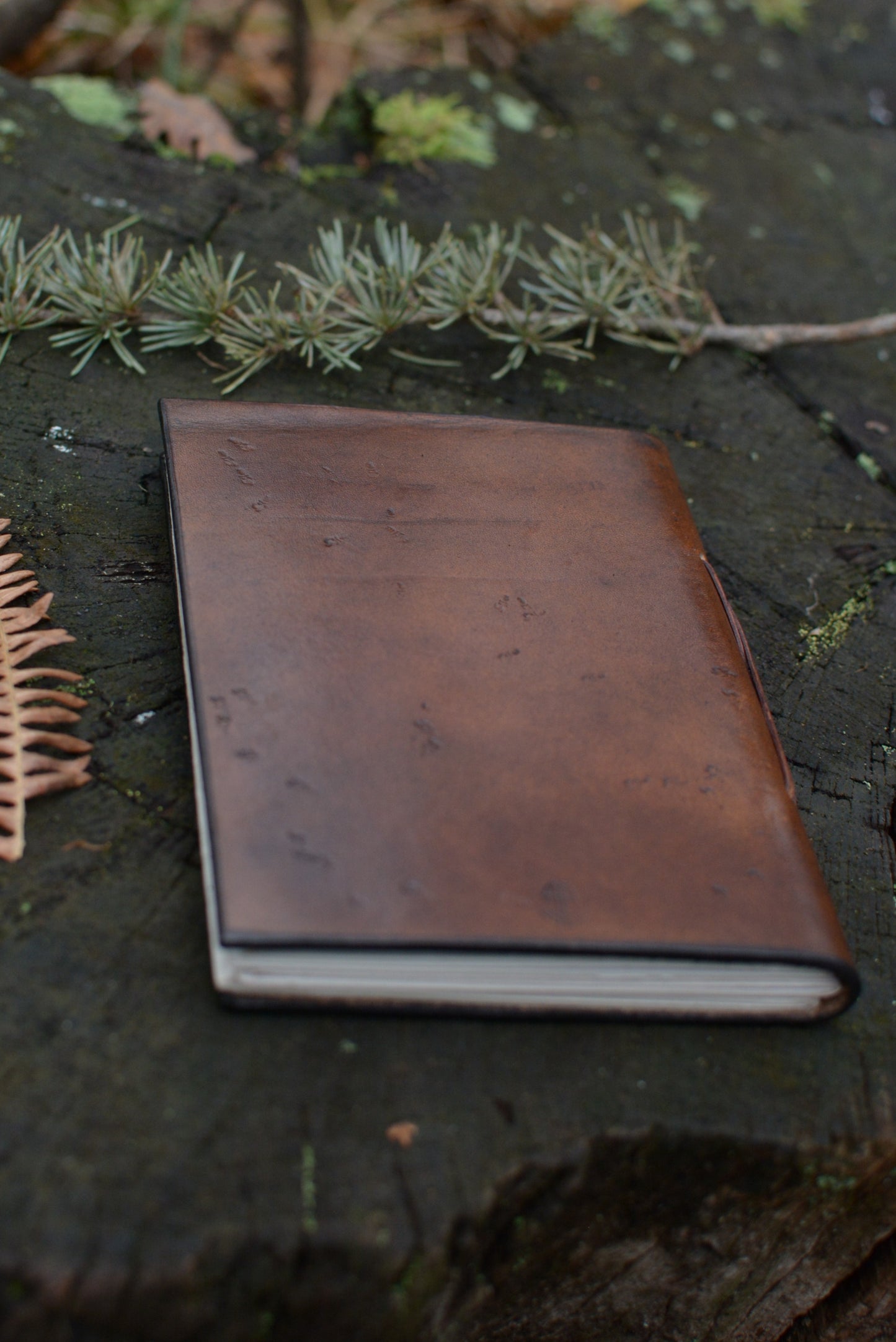 Carnet en cuir avec motif celte lyre