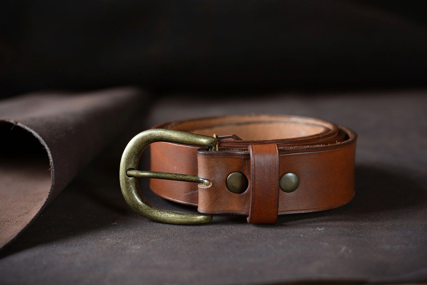 Ceinture classique havane (boucle ovale)