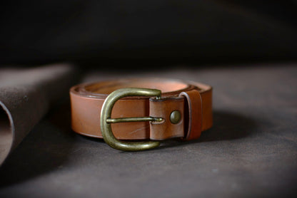 Ceinture classique havane (boucle ovale)