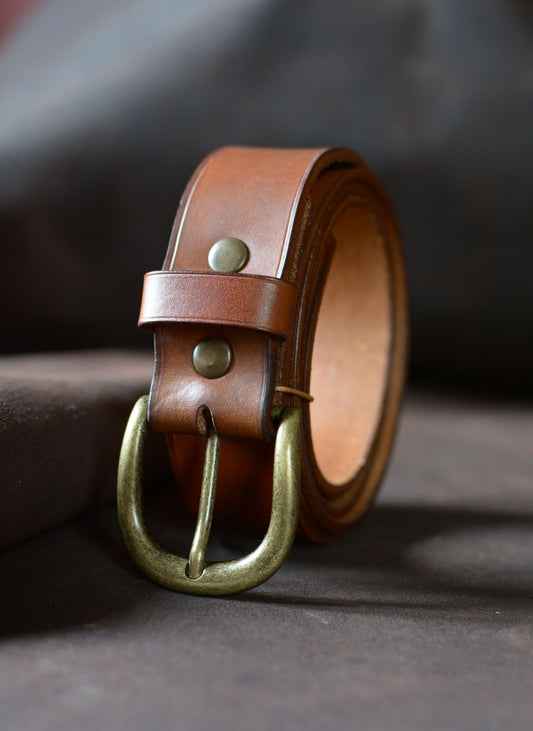 Ceinture classique havane (boucle ovale)
