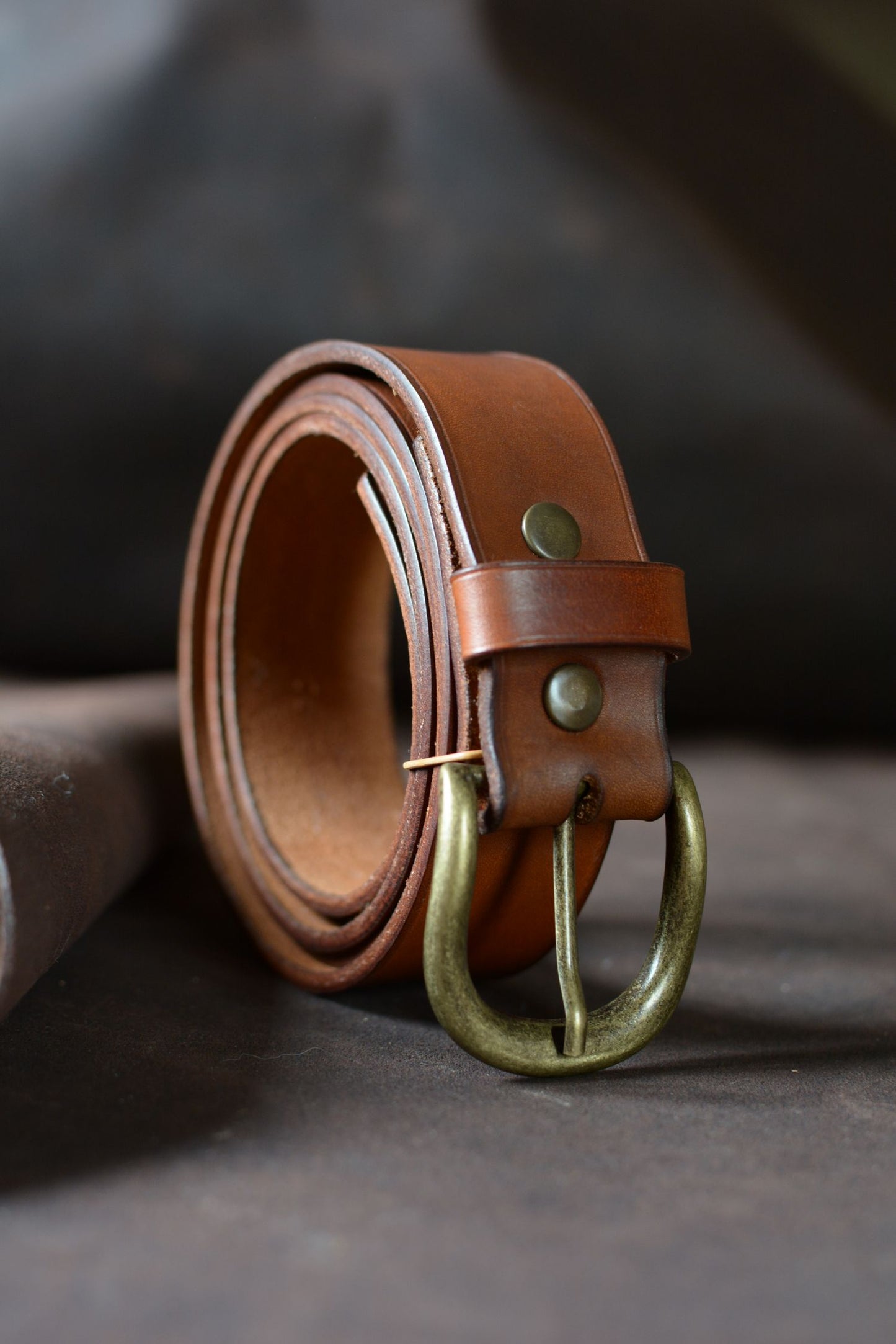 Ceinture classique havane (boucle ovale)