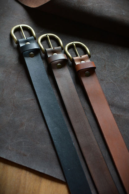 Ceinture classique havane (boucle ovale)