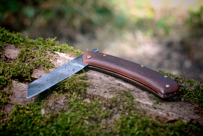 L'Andégave - Couteau pliant en acajou