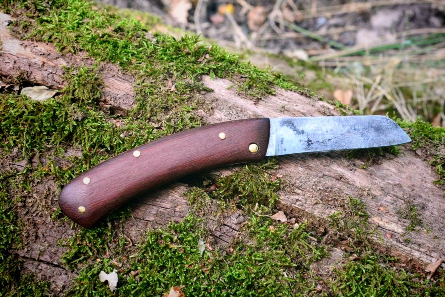 L'Andégave - Couteau pliant en acajou