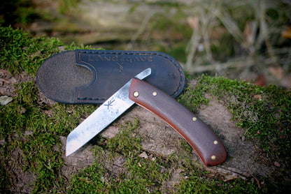 L'Andégave - Couteau pliant en acajou