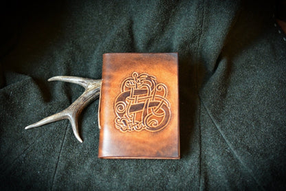 Carnet en cuir dragon viking