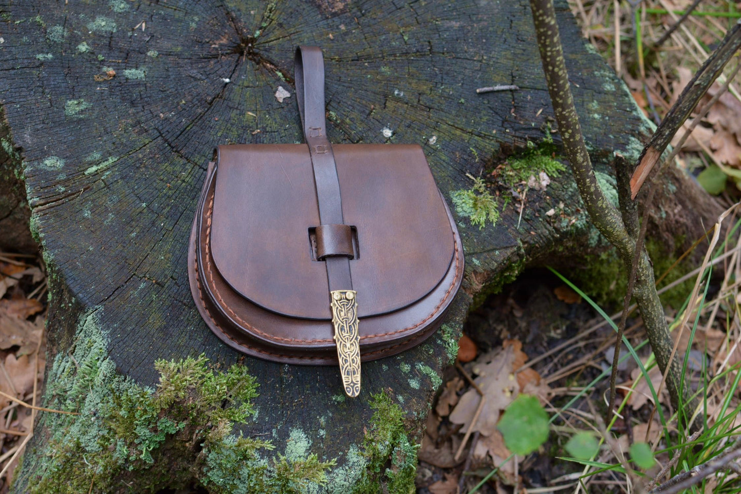 Escarcelle de Birka marron foncé