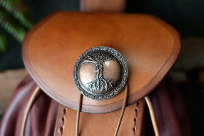 Sporran traditionnel écossais pourpre